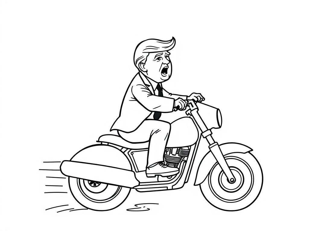 donald trump riding a joe biden