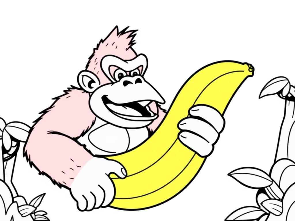 Monkey Coloring Page