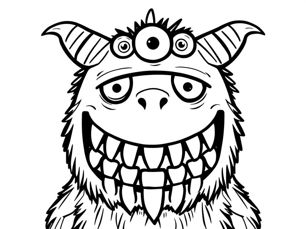 Friendly Monster Coloring Page