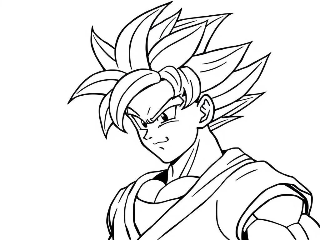 Preview of dragon ball z goku coloring pages​