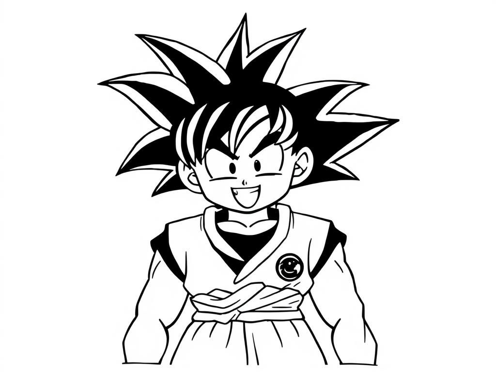 Preview of dragon ball z goku coloring pages​