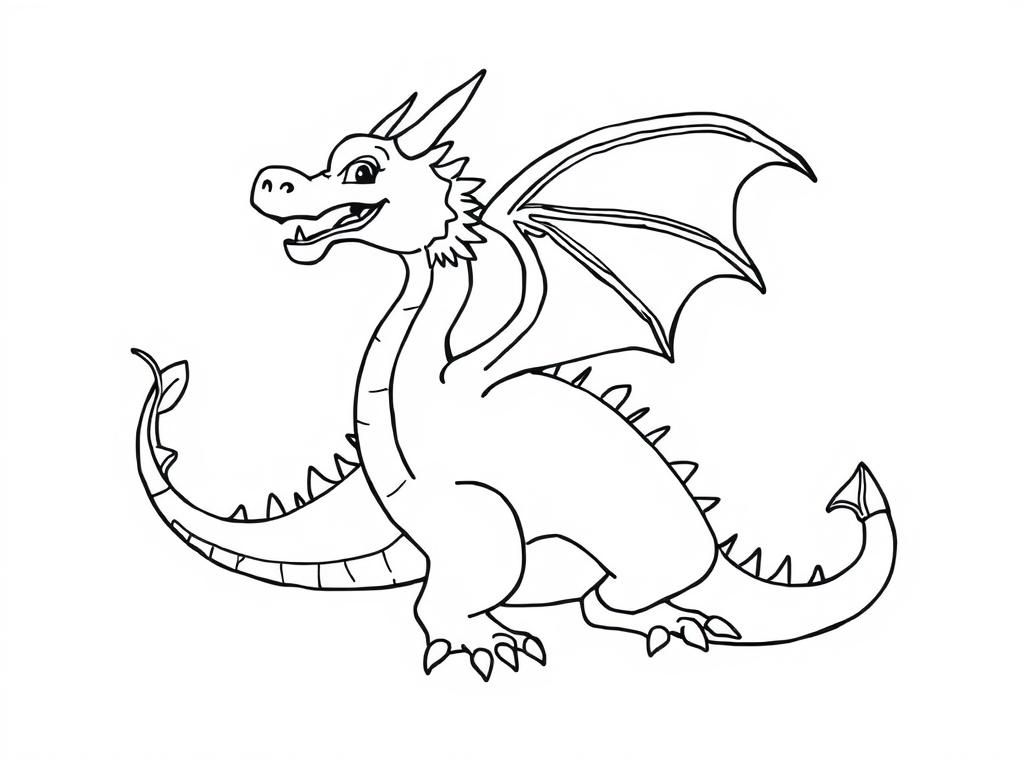 dragon - Free Printable Coloring Page