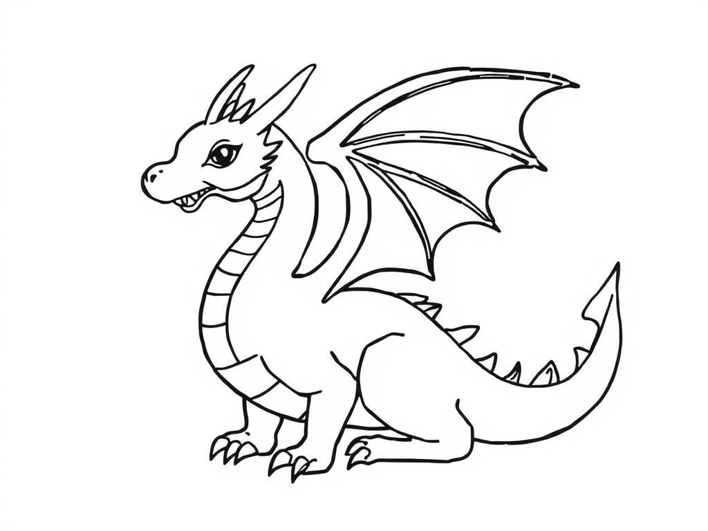 Dragon Coloring Page for Kids