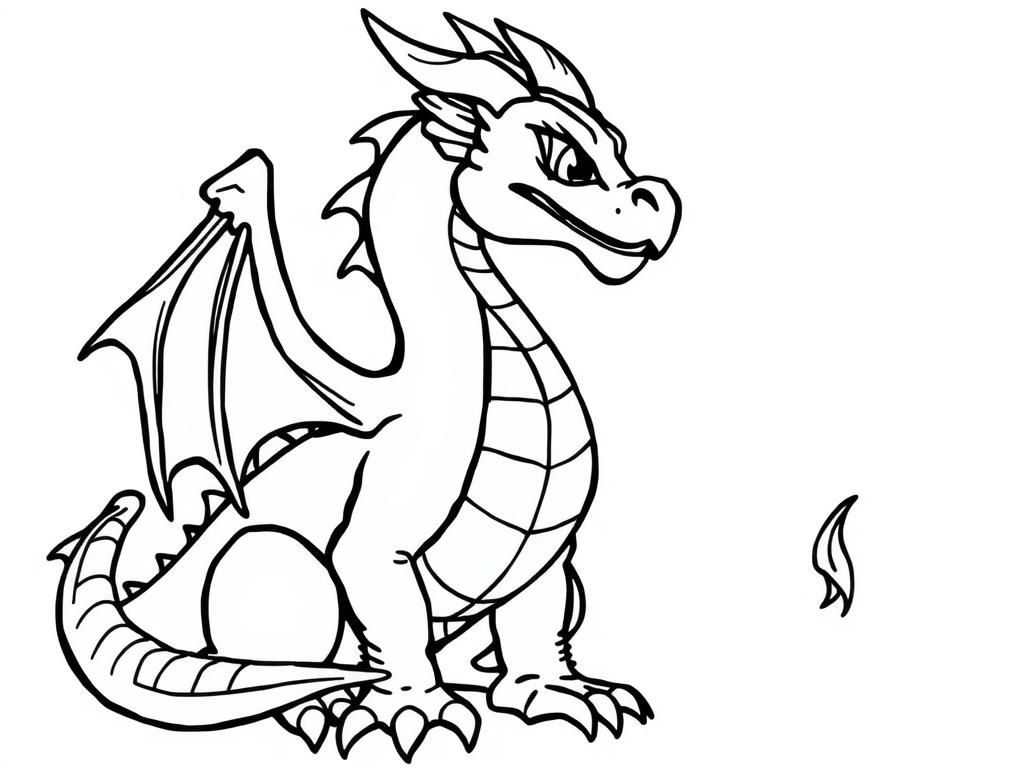 dragon - Free Printable Coloring Page