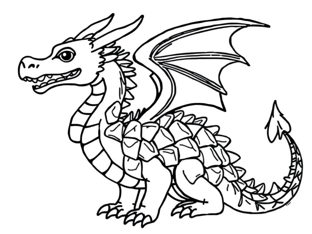 Dragon Coloring Page for Kids
