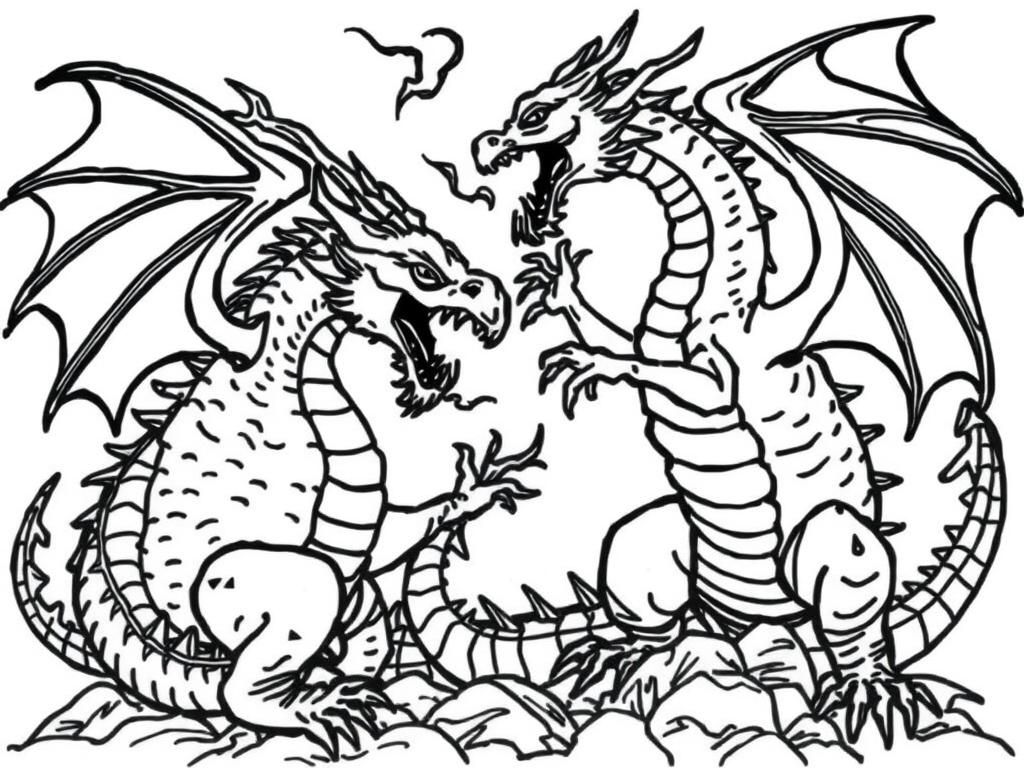 Dragons Coloring Page