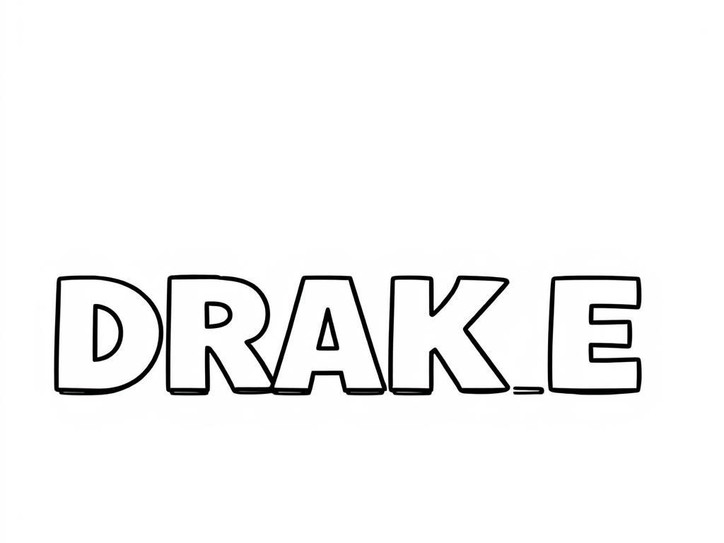 Drake Name Coloring Page