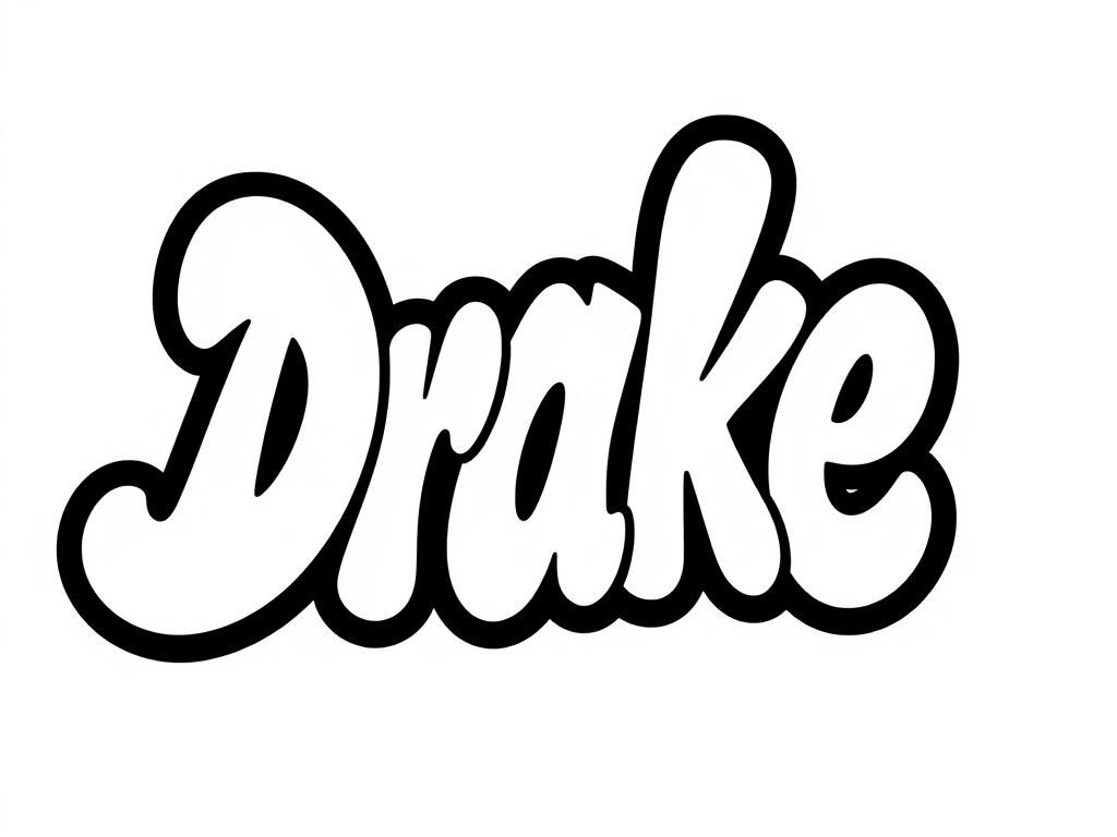 Drake Name Coloring Page