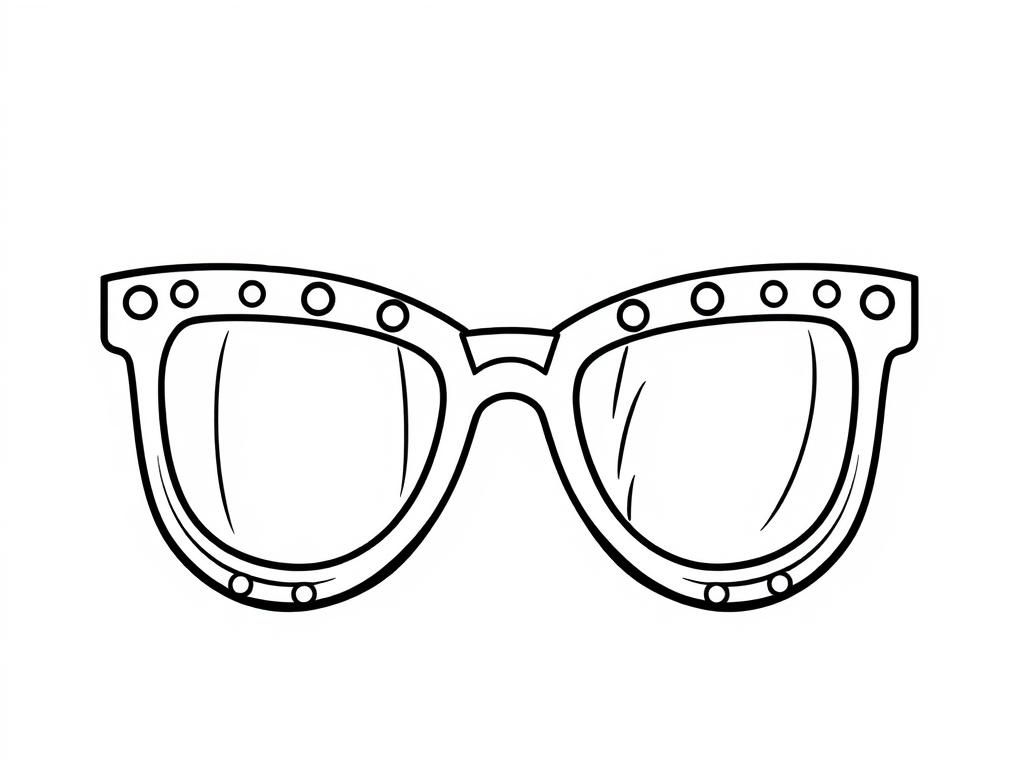 Preview of draw a  carnival glasses coloring