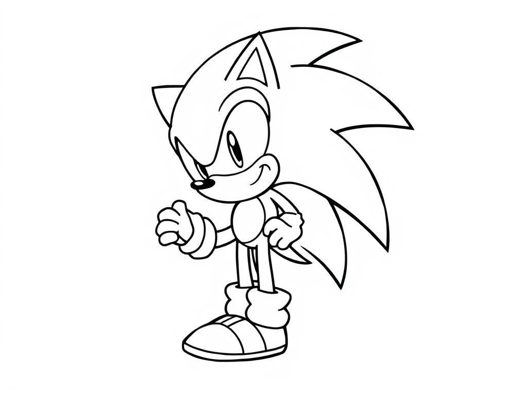 Sonic the Hedgehog Coloring Page