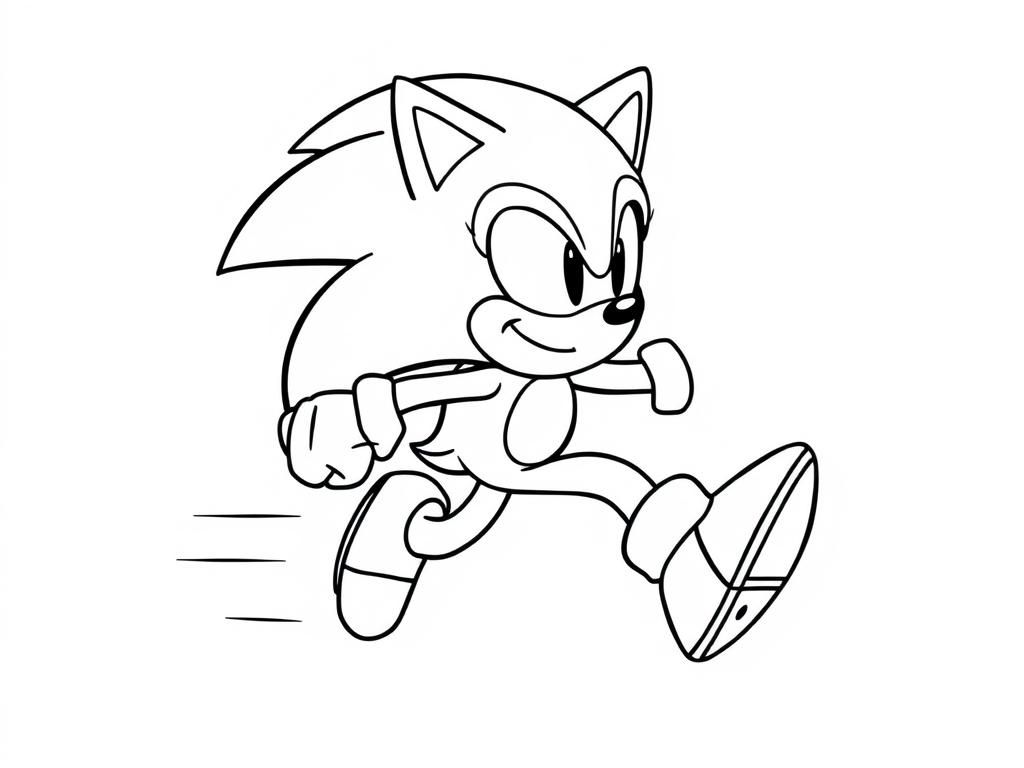 Sonic the Hedgehog Coloring Page