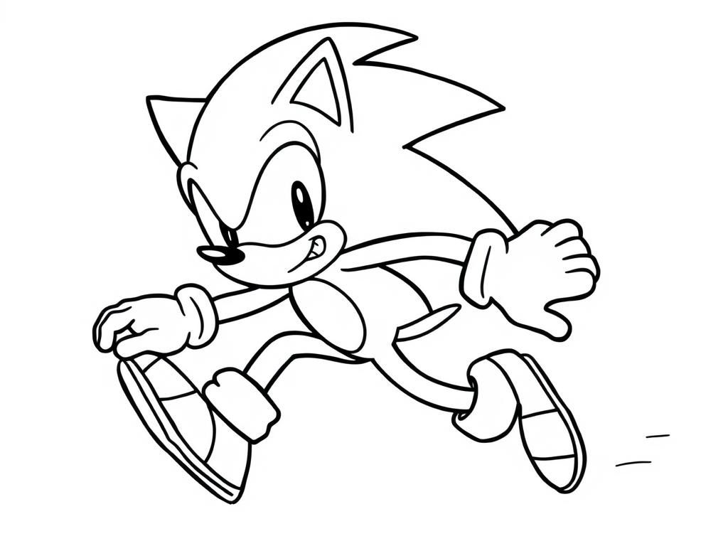 Sonic the Hedgehog Coloring Page