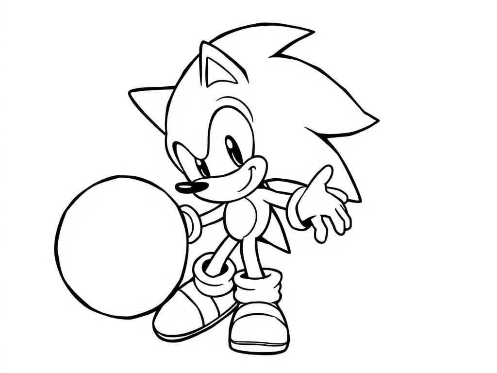 Sonic the Hedgehog Coloring Page