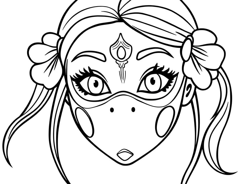 Anime Girl Coloring Page