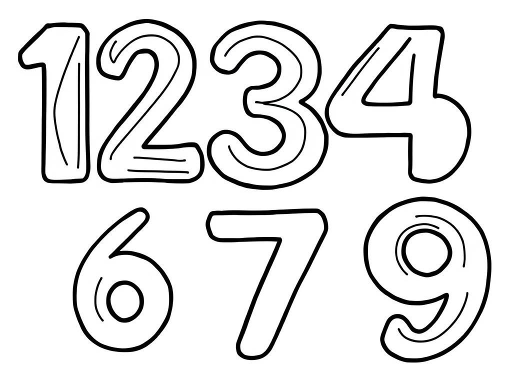 draw only numbers 1 2 3 4 5 6 7 8 9