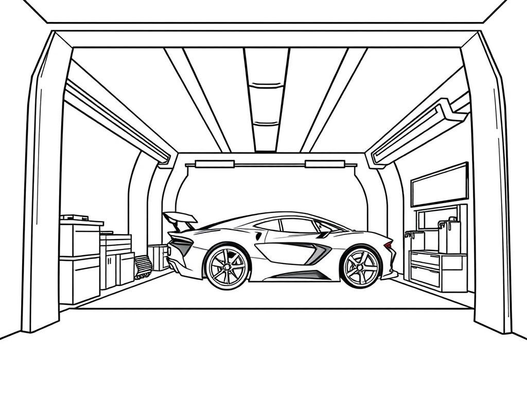 Preview of Draw the inside part of the hot wheel's mega garage