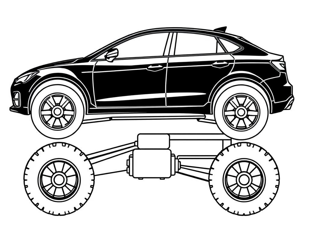Car Chassis Coloring Page