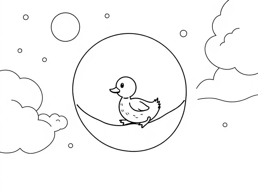 Preview of duck and baby on moon