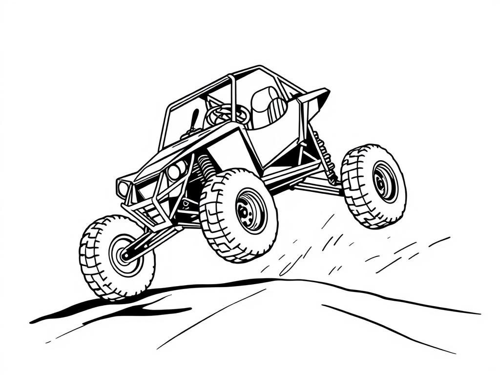 Off-Road Vehicles Action Coloring Page