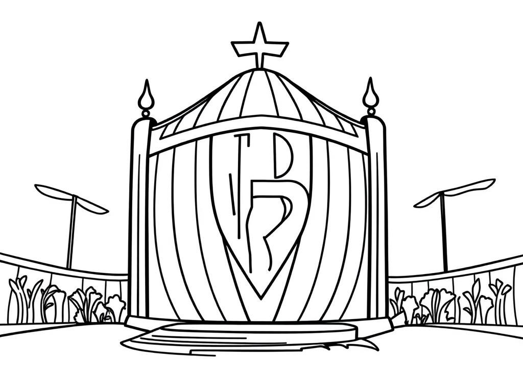 Kleurplaat Middeleeuwse Poort