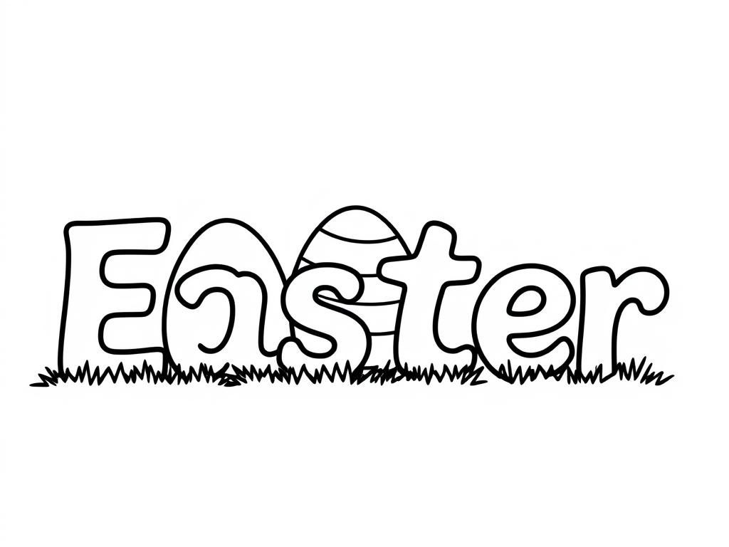 Preview of Easter with the letters Easter