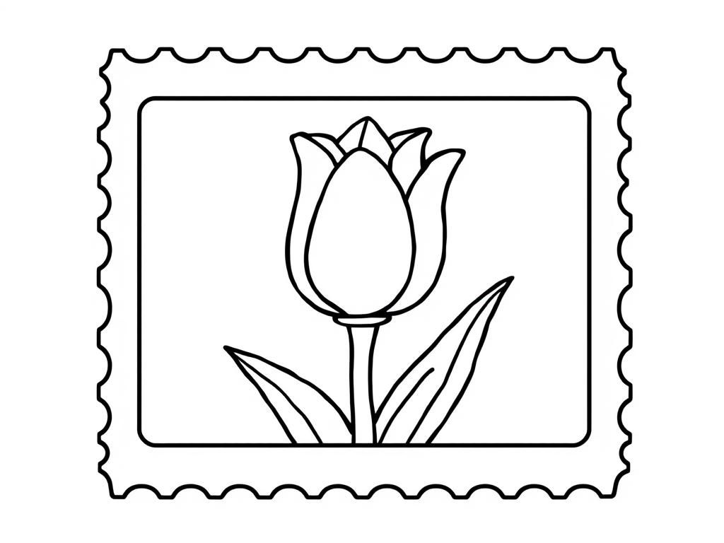 Tulip Coloring Page