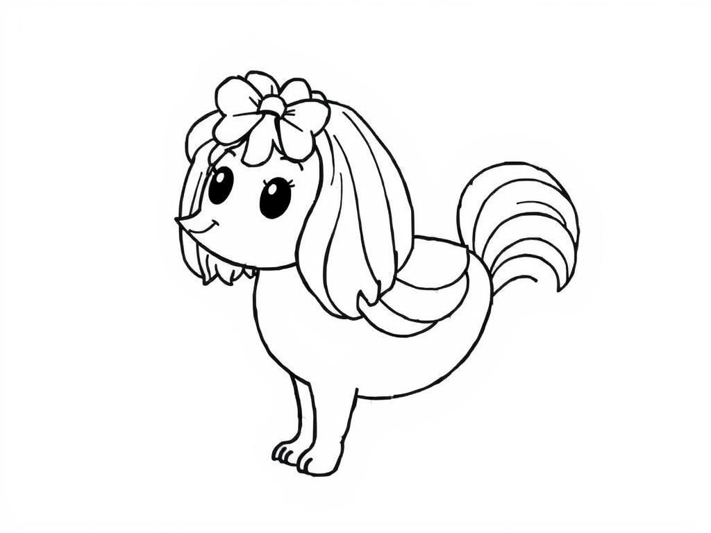 Cartoon Dog Coloring Page