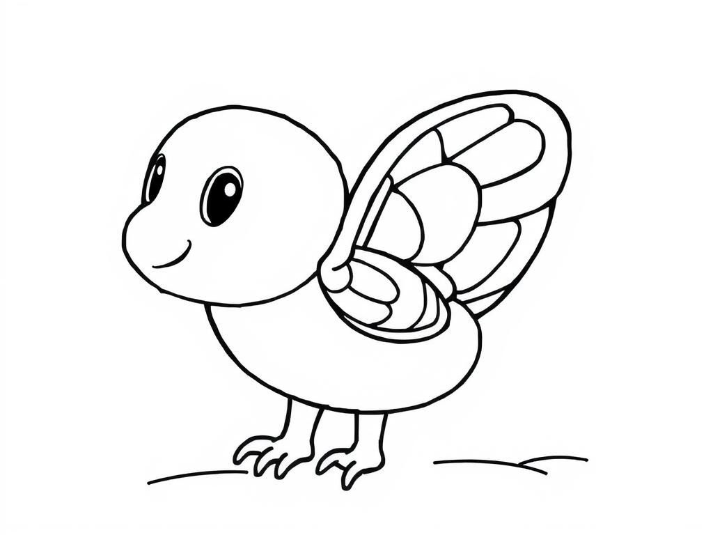 Cartoon Turtle Coloring Page