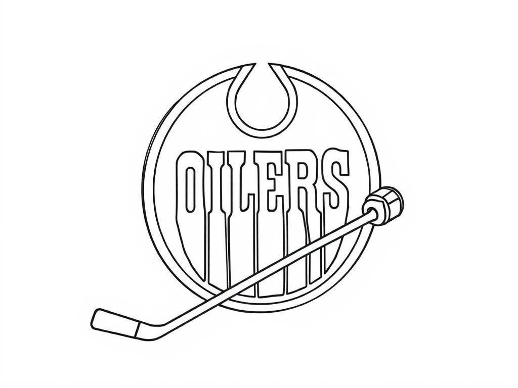 NHL Edmonton Oilers Logo Coloring Page