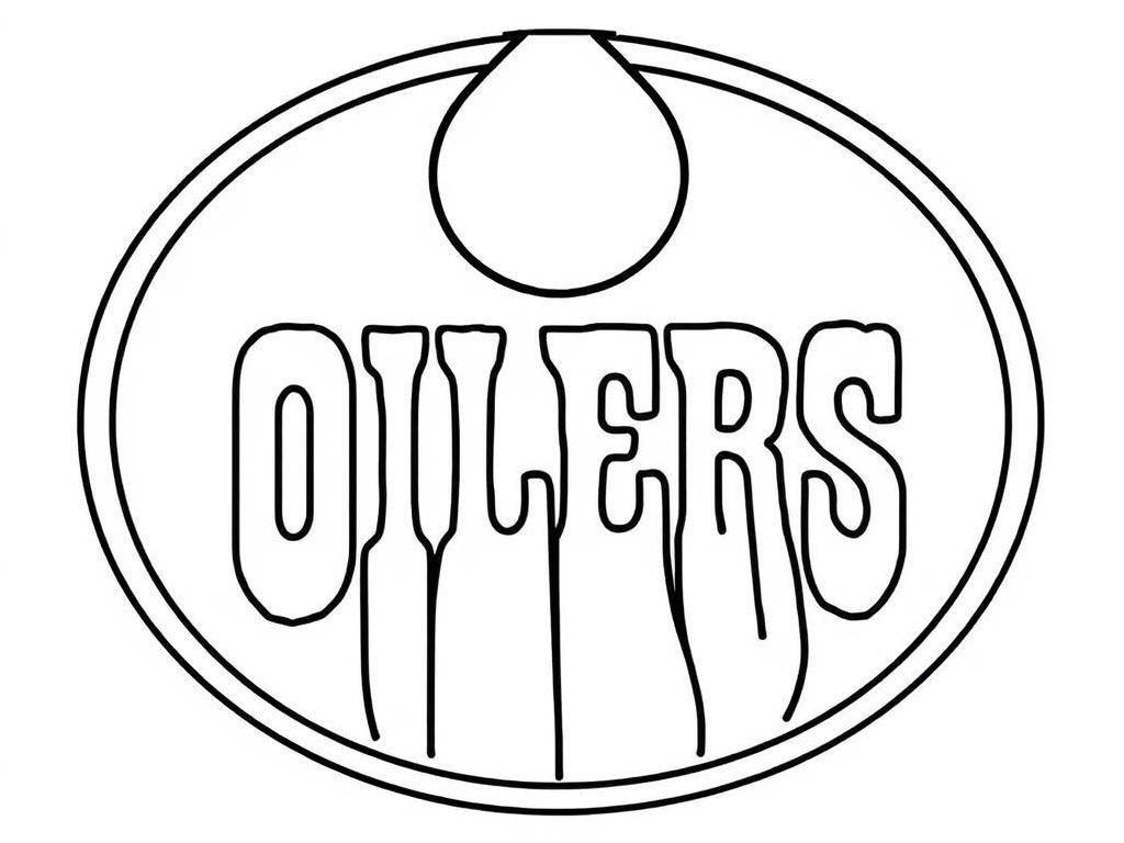 NHL Edmonton Oilers Logo Coloring Page