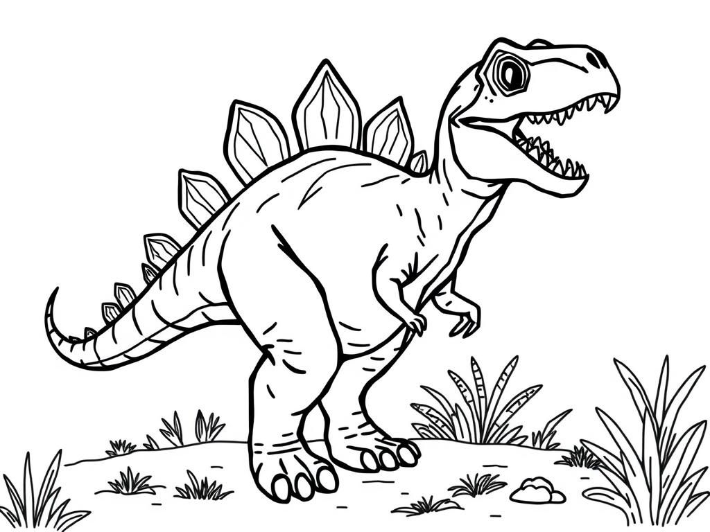 Spinosaurus Dinosaur Coloring Page