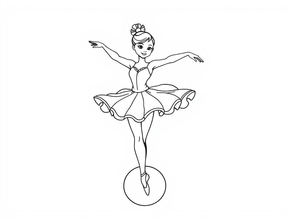 Ballerina Girl Coloring Page