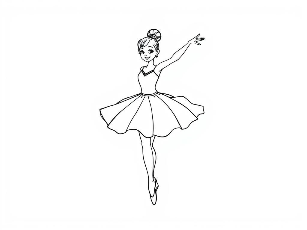 Ballerina Girl Coloring Page