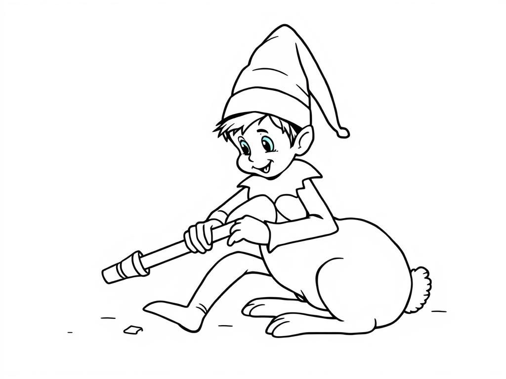 elf on the shelf killing a rabbit