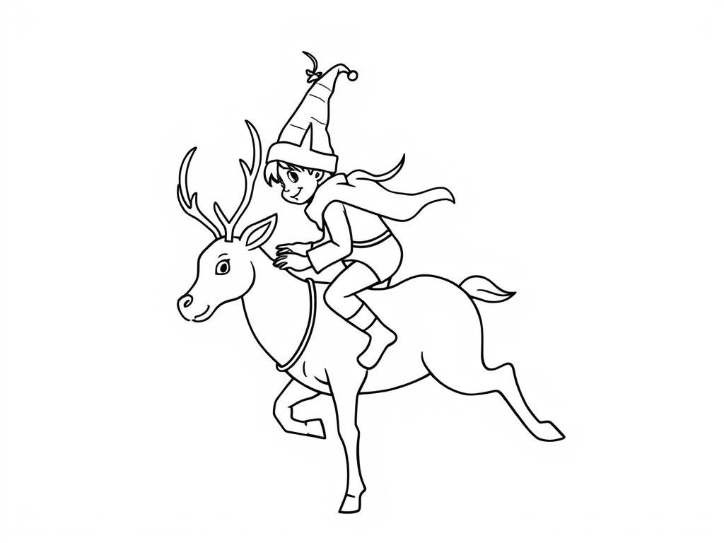 Preview of elf riding on rudolph the reigndeer