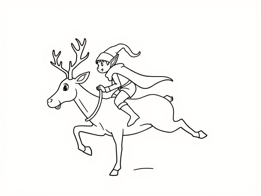 Preview of elf riding on rudolph the reigndeer