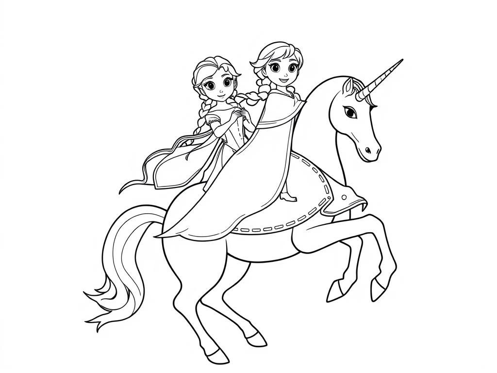 Unicorn Fantasy Coloring Page