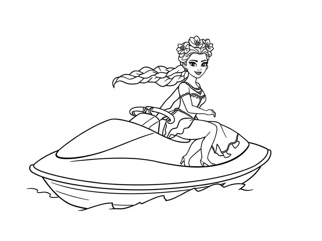 Elsa and Frida Kahlo on a jetski