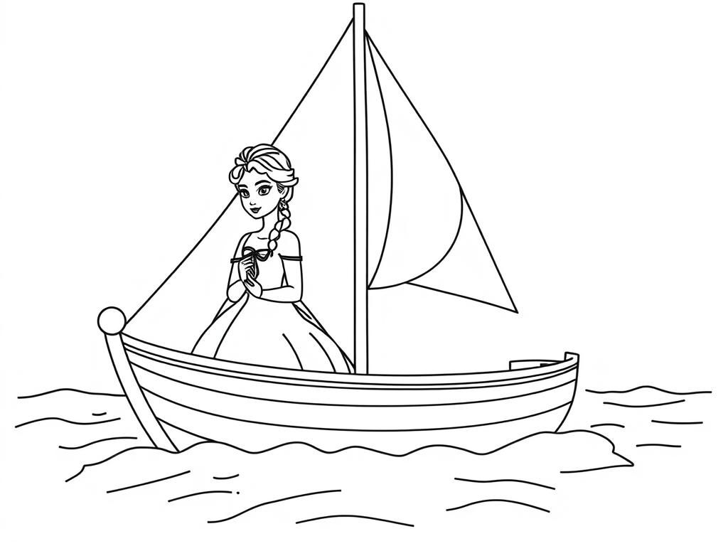 Preview of Elsa and Frida Kahlo sailing a sailing boat