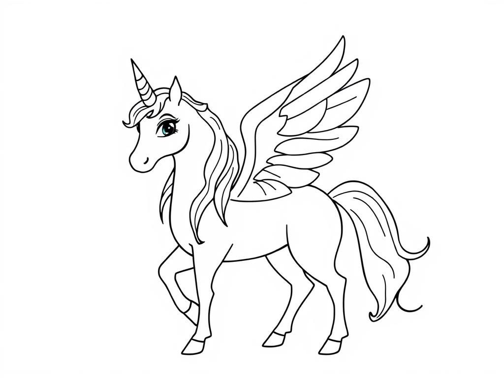 Unicorn Coloring Page