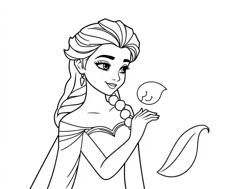 Elsa Coloring Page - Disney Princess Frozen
