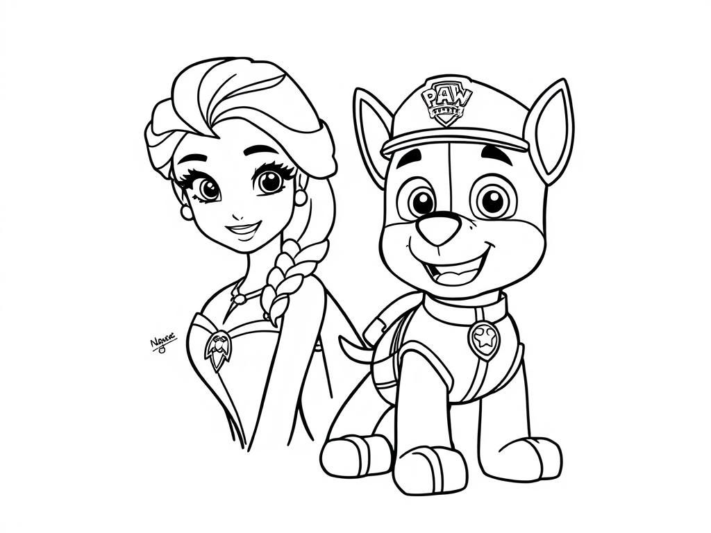 Elsa and paw patrol