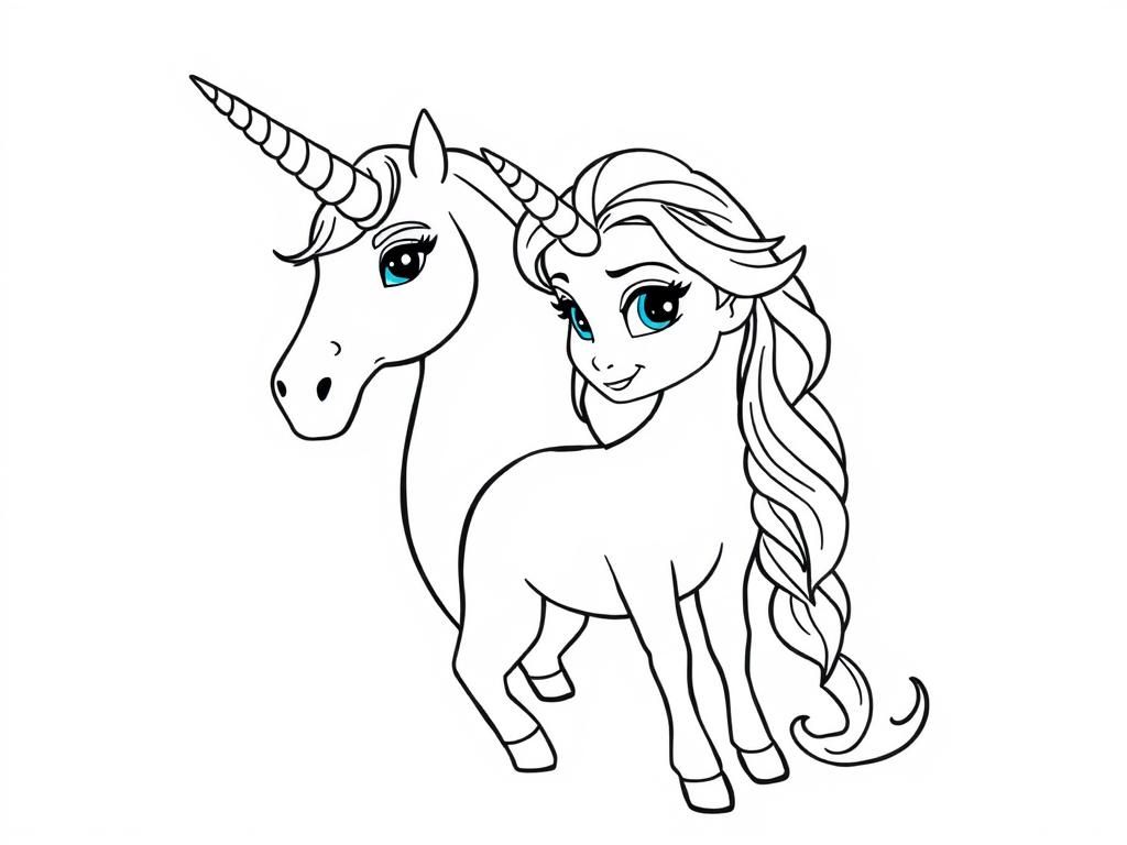 Unicorn Coloring Page