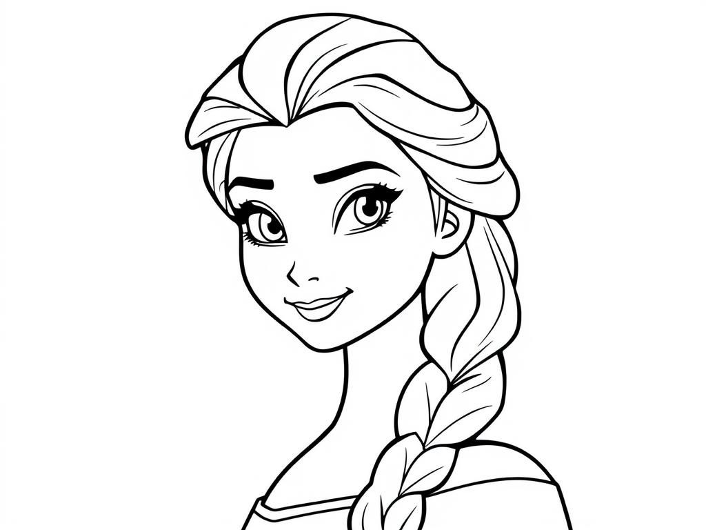 Elsa Frozen Coloring Page