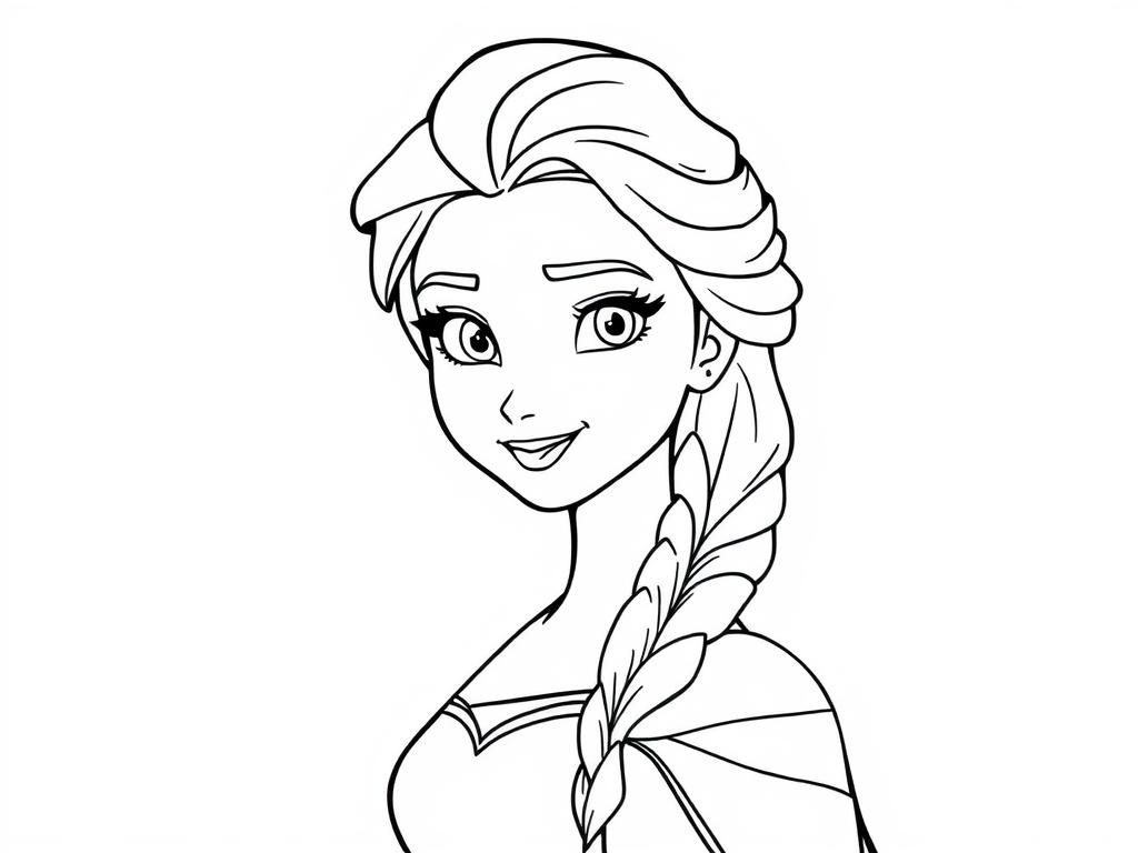 Elsa - Free Printable Coloring Page