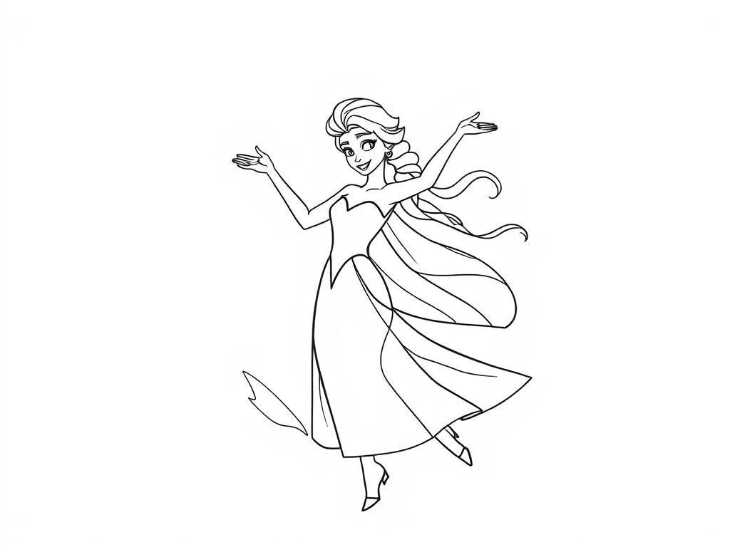 Delightful Princess Coloring Page