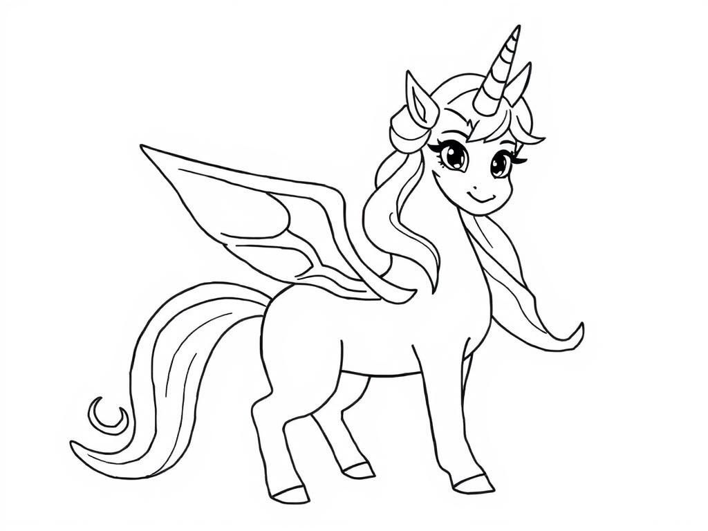 Unicorn Coloring Page