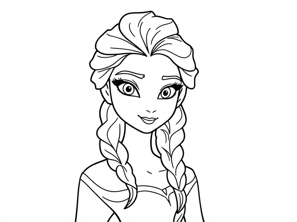 Elsa Frozen Coloring Page