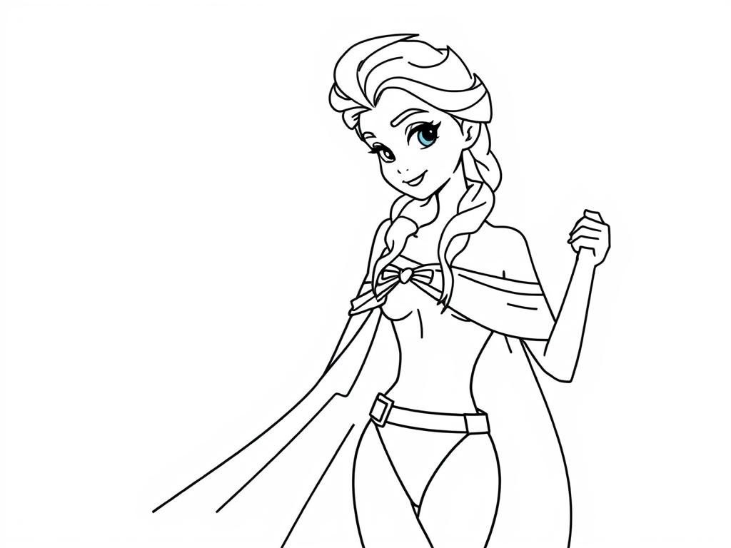 Preview of Elsa from Frozen dressed as Baywatch