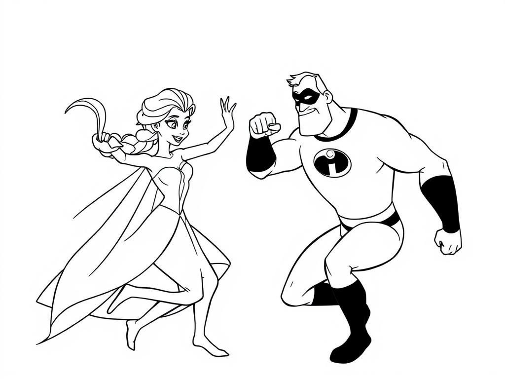 The Incredibles Superhero Coloring Page